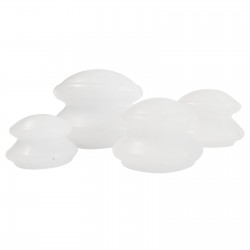 Zestaw silikonowych baniek chińskich - 4 szt. mleczne