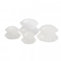 Zestaw silikonowych baniek chińskich - 4 szt. mleczne