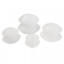 Zestaw silikonowych baniek chińskich - 4 szt. mleczne