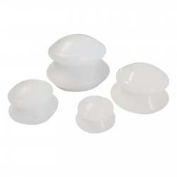 Zestaw silikonowych baniek chińskich - 4 szt. mleczne