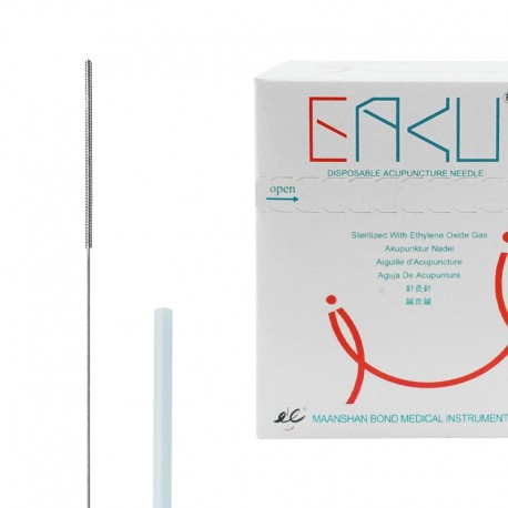 Igły do akupunktury - EAKU - stalowy uchwyt - pakowane po 10 igieł z prowadnicą - 1000 szt.