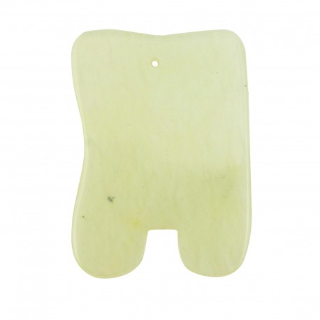 Jadeitowy przyrząd prostokątny do scrapingu - Gua Sha