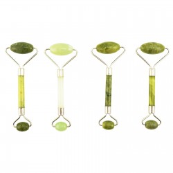 Roller do twarzy - wałek jadeitowy do masażu - Wschód - dwustronny - srebrny