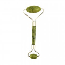 Roller do twarzy - wałek jadeitowy do masażu - Wschód - dwustronny - srebrny