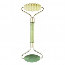 Roller do twarzy - wałek jadeitowy do masażu - Wschód - dwustronny - karbowany