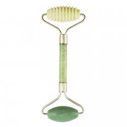 Roller do twarzy - wałek jadeitowy do masażu - Wschód - dwustronny - karbowany