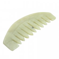 Grzebień z jadeitu do masażu głowy - Wschód - na porost włosów