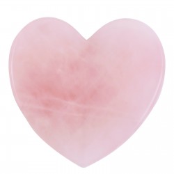 Kamień Gua Sha z kwarcu do masażu twarzy i ciała - Wschód - serce