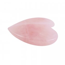 Kamień Gua Sha z kwarcu do masażu twarzy i ciała - Wschód - serce