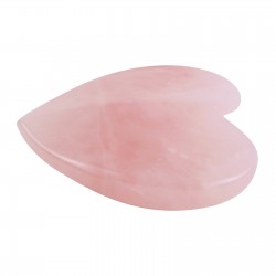 Kamień Gua Sha z kwarcu do masażu twarzy i ciała - Wschód - serce