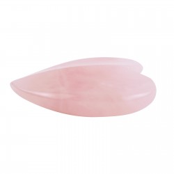 Kamień Gua Sha z kwarcu do masażu twarzy i ciała - Wschód - serce