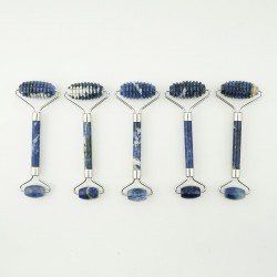 Roller do twarzy - wałek sodalitowy do masażu - Wschód - dwustronny - karbowany