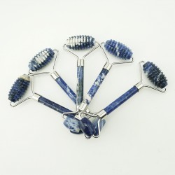 Roller do twarzy - wałek sodalitowy do masażu - Wschód - dwustronny - karbowany