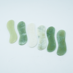 Kamień Gua Sha z jadeitu do masażu twarzy i ciała - Wschód - ślimak