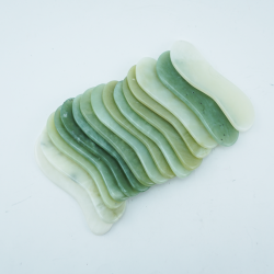 Kamień Gua Sha z jadeitu do masażu twarzy i ciała - Wschód - ślimak