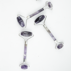 Roller do twarzy - wałek ametystowy do masażu - Wschód - dwustronny