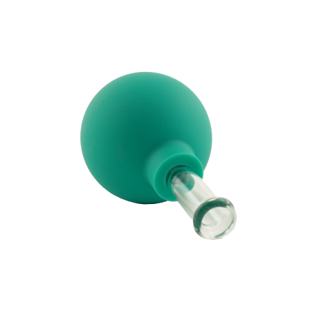 Rubber-bulb glass cup for face massage - ZYTH - 1,5 cm