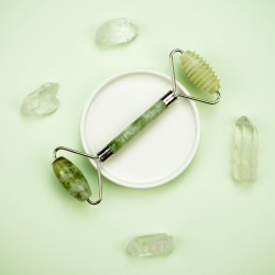 Roller do twarzy - wałek jadeitowy do masażu - Wschód - dwustronny - karbowany