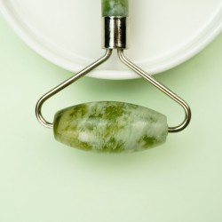 Roller do twarzy - wałek jadeitowy do masażu - Wschód - dwustronny - karbowany