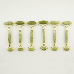 Jadeitowy wałeczek do masażu - dwustronny