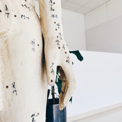 Drewniany model akupunkturowy człowieka - 160 cm