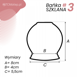 Bańka chińska szklana ogniowa – rozmiar 3 (⌀ 4 cm)