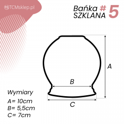Bańka chińska szklana ogniowa – rozmiar 5 (⌀ 5,5 cm)
