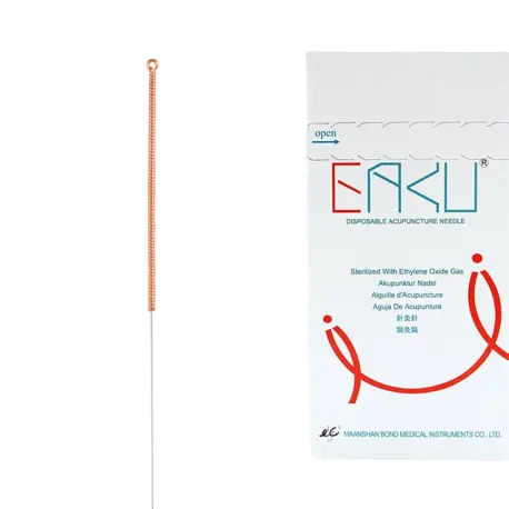Igły do akupunktury - EAKU - miedziany uchwyt - pakowane po 1 igle bez prowadnicy - 100 szt.