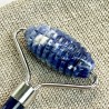 Sodalite facial roller - double - smooth & textured