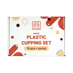 Bańki bezogniowe TCM Goods - zestaw 16 baniek plastikowych + pompka