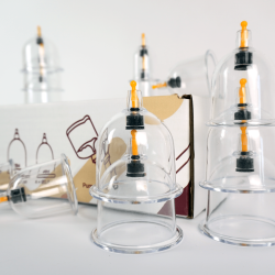 Bańki bezogniowe TCM Goods - zestaw 16 baniek plastikowych + pompka