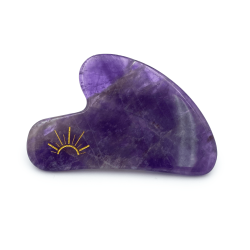Kamień Gua Sha z ametystu - Muszla - Wschód