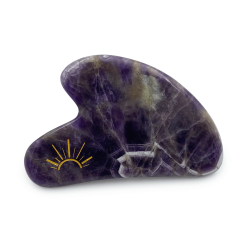 Kamień Gua Sha z ametystu - Muszla - Wschód