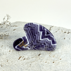 Kamień Gua Sha z ametystu - Muszla - Wschód