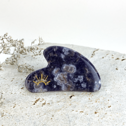 Kamień Gua Sha z ametystu - Muszla - Wschód