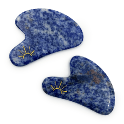 Kamień Gua Sha z dumortierytu - Muszla - Wschód