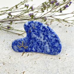 Kamień Gua Sha z dumortierytu - Muszla - Wschód