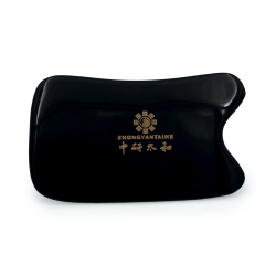 Płytka Gua Sha z rogu baraniego do masażu i scrapingu ZYTH - prostokąt