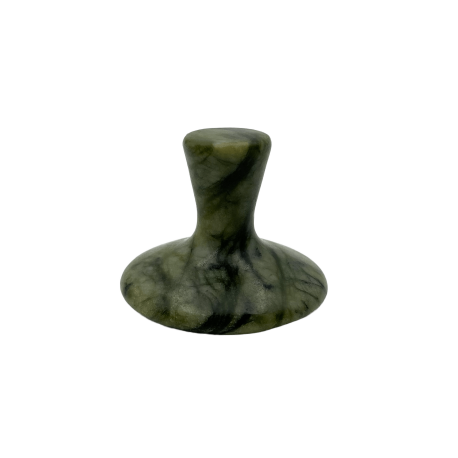 Kamień Gua Sha z jadeitu do twarzy i drenażu limfy - Wschód - grzybek