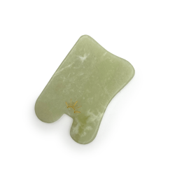 Kamień Gua Sha z jadeitu do masażu twarzy - Wschód - prostokąt 7 cm