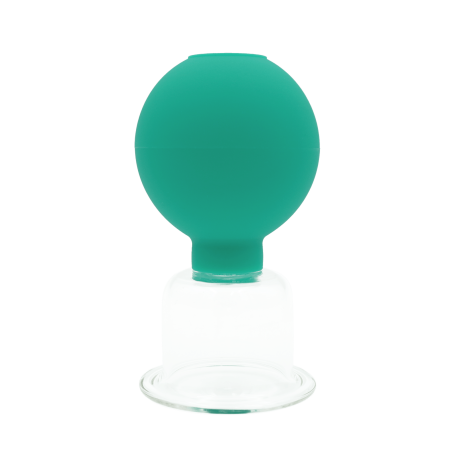 Rubber-bulb glass cup for face massage - ZYTH - 5,5 cm