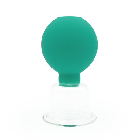 Rubber-bulb glass cup for face massage - ZYTH - 5,5 cm