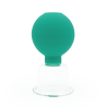 Rubber-bulb glass cup for face massage - ZYTH - 5,5 cm