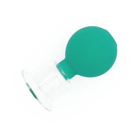 Rubber-bulb glass cup for face massage - ZYTH - 5,5 cm