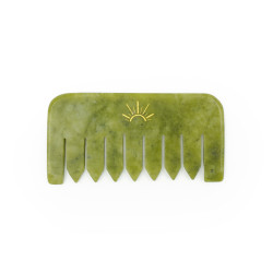 Jadeitowy grzebień do masażu - prostokąt - Wschód