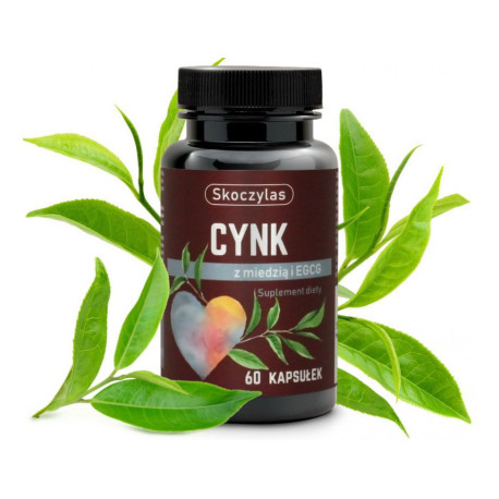 Cynk, miedź i ekstrakt z zielonej herbaty (EGCG) - Skoczylas - 60 kapsułek