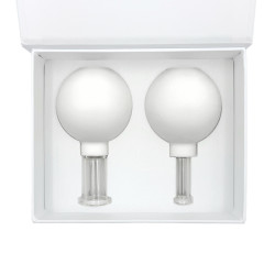 Bańki gumowo-szklane do masażu próżniowego twarzy - zestaw 2 szt. - Wschód