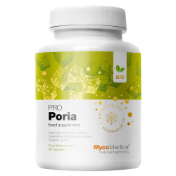 BIO Pornatka kokosowa (Poria Cocos) PRO - 30% beta 1,3/1,6 D glukanów - Suplement diety - MycoMedica - 90 kaps.