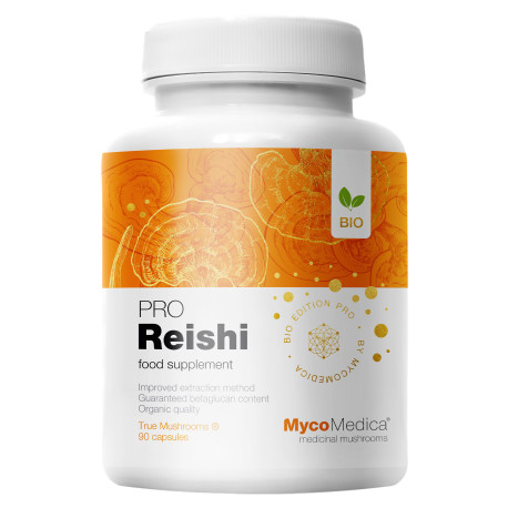 BIO Reishi PRO - 30% beta 1,3/1,6 D glukanów - Suplement diety - MycoMedica - 90 kaps.
