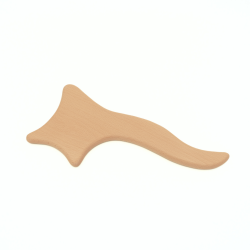 Przyrząd do masażu i drenażu limfatycznego z drewna bukowego